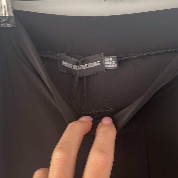 PRETTYLITTLETHING black  slinky dress pants - Picture 2 of 3